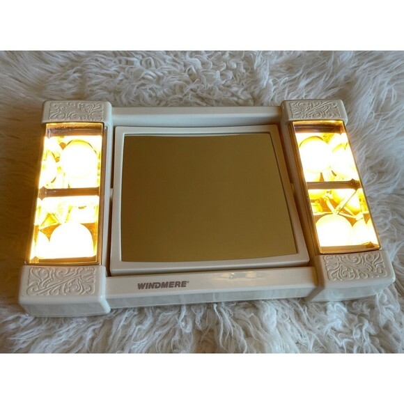 VINTAGE WINDMERE MIRROR SWIVELS GO LIGHTLY TWO SIDED 3X PREOWNED - Picture 6 of 9